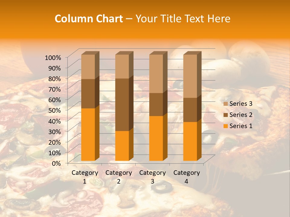 Supreme Pizza In Pan PowerPoint Template
