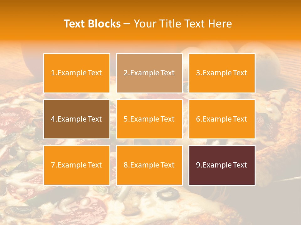 Supreme Pizza In Pan PowerPoint Template
