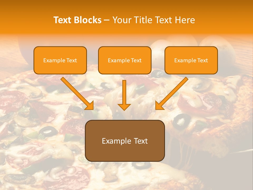 Supreme Pizza In Pan PowerPoint Template