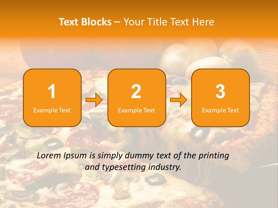 Supreme Pizza In Pan PowerPoint Template