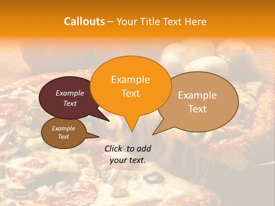 Supreme Pizza In Pan PowerPoint Template