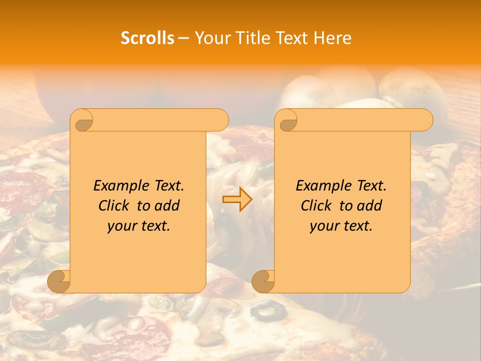 Supreme Pizza In Pan PowerPoint Template
