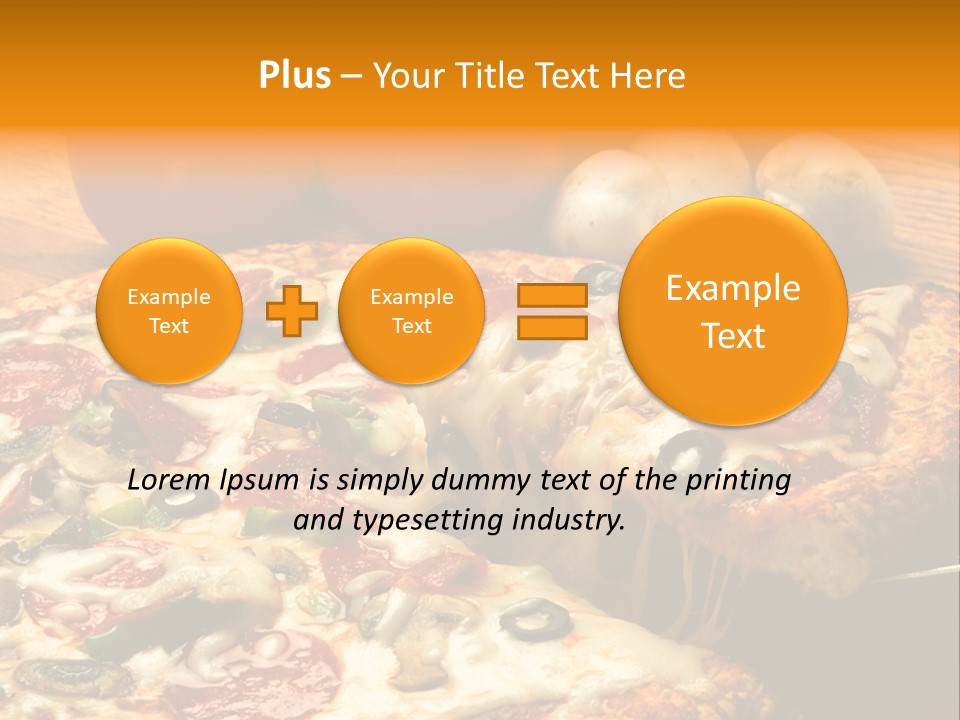 Supreme Pizza In Pan PowerPoint Template