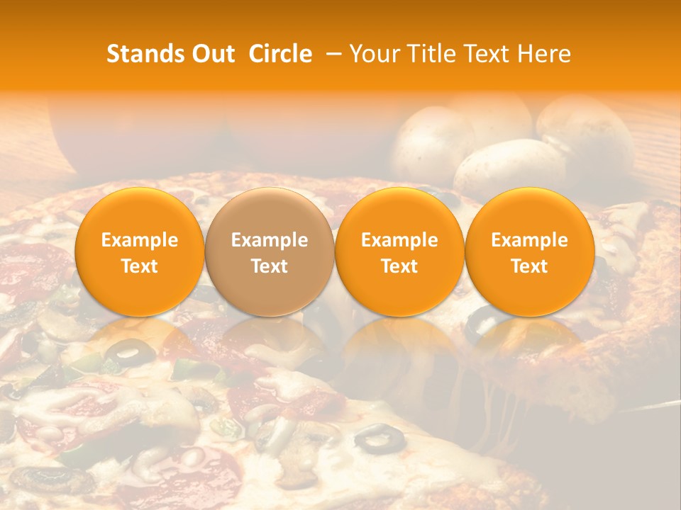 Supreme Pizza In Pan PowerPoint Template