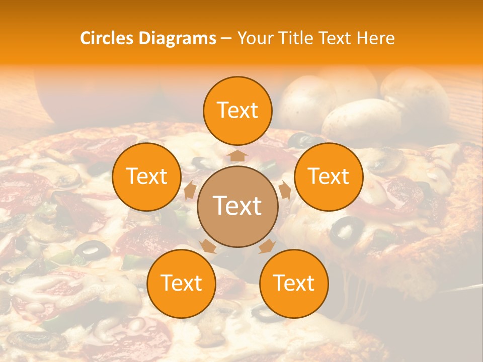 Supreme Pizza In Pan PowerPoint Template