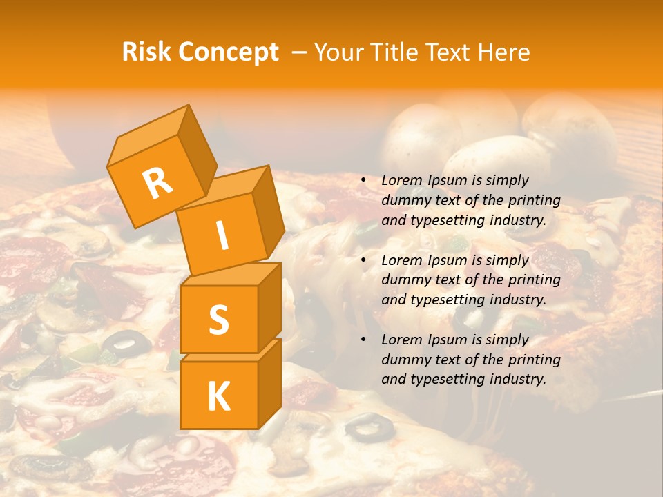 Supreme Pizza In Pan PowerPoint Template