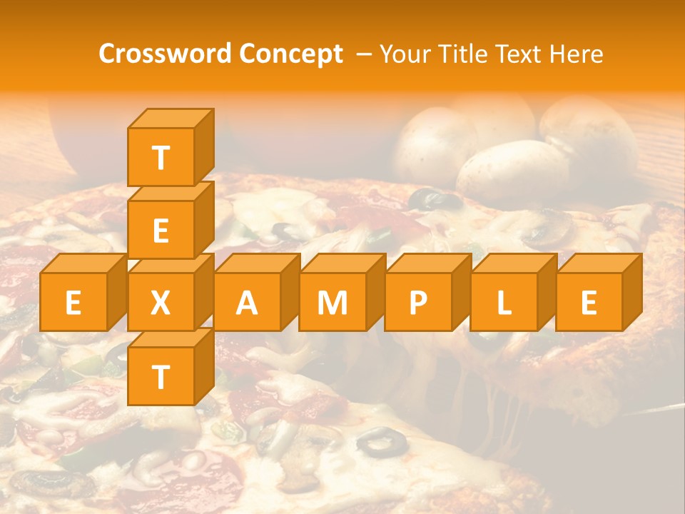 Supreme Pizza In Pan PowerPoint Template