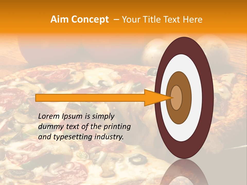 Supreme Pizza In Pan PowerPoint Template