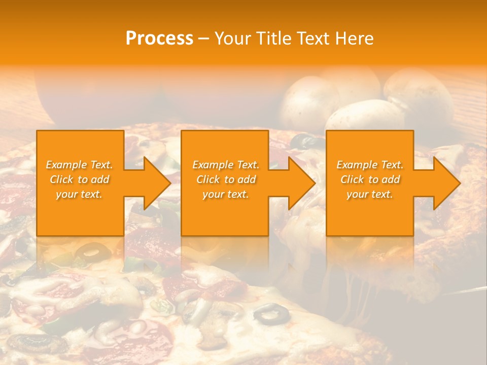 Supreme Pizza In Pan PowerPoint Template