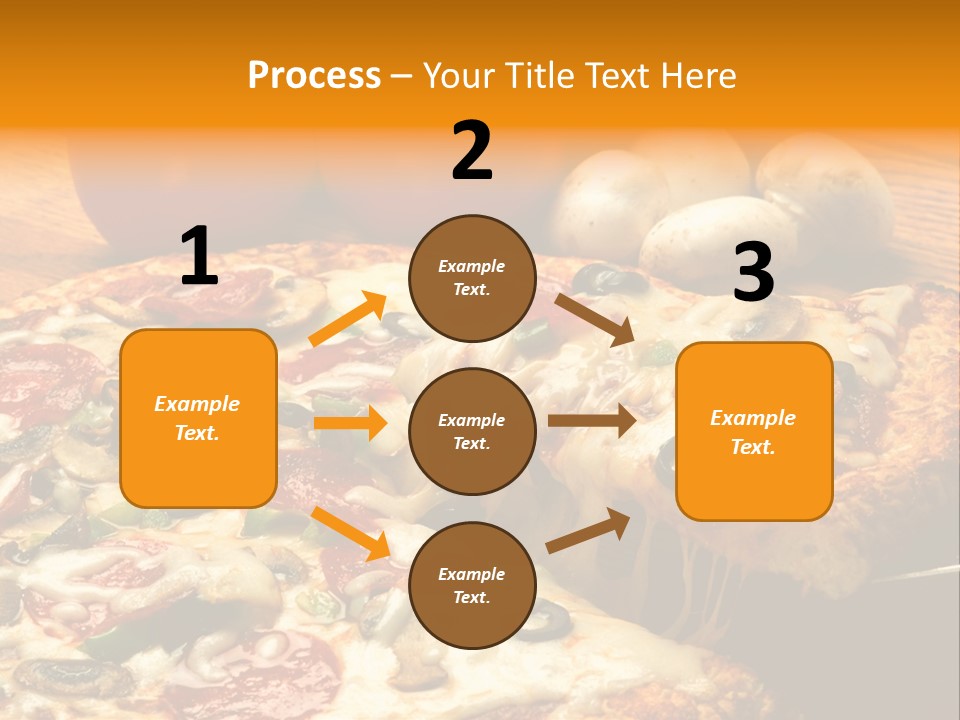 Supreme Pizza In Pan PowerPoint Template