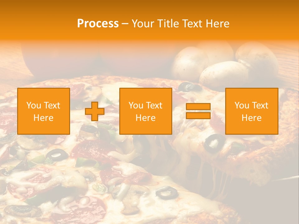 Supreme Pizza In Pan PowerPoint Template
