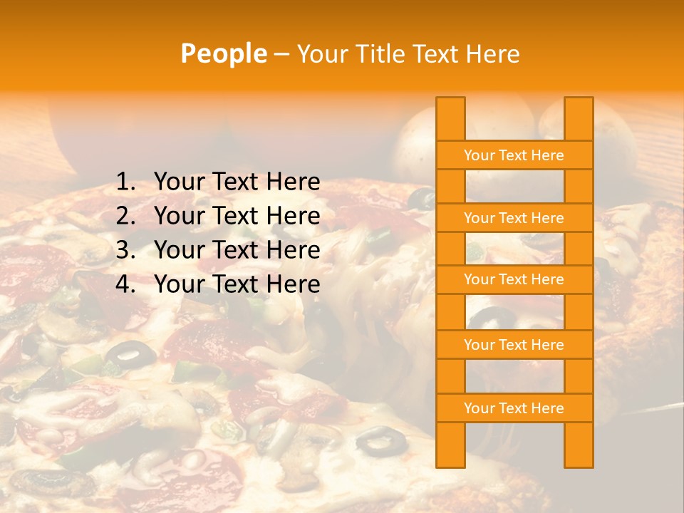 Supreme Pizza In Pan PowerPoint Template
