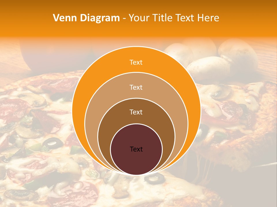 Supreme Pizza In Pan PowerPoint Template