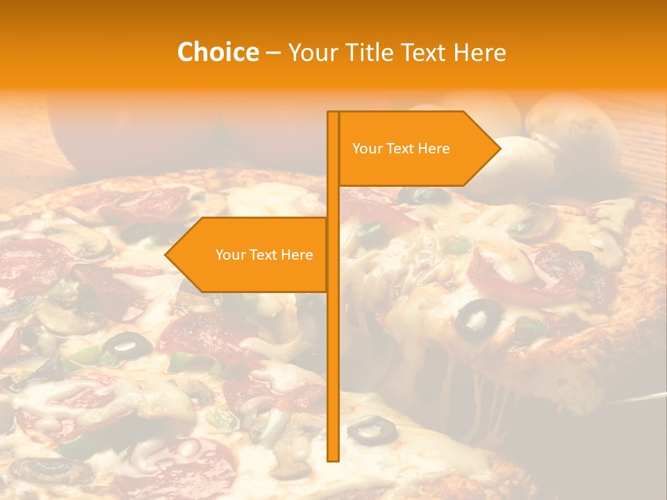 Supreme Pizza In Pan PowerPoint Template