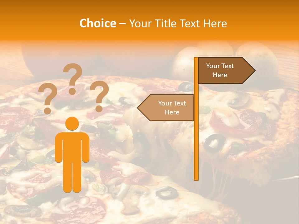 Supreme Pizza In Pan PowerPoint Template