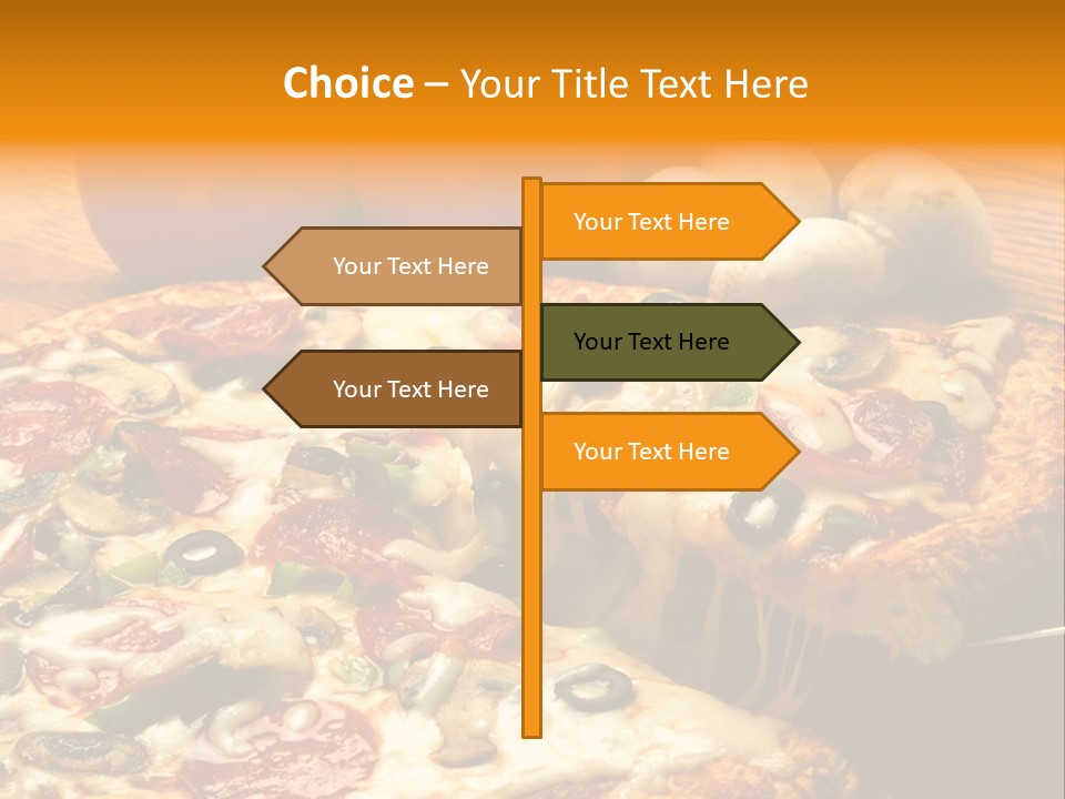 Supreme Pizza In Pan PowerPoint Template