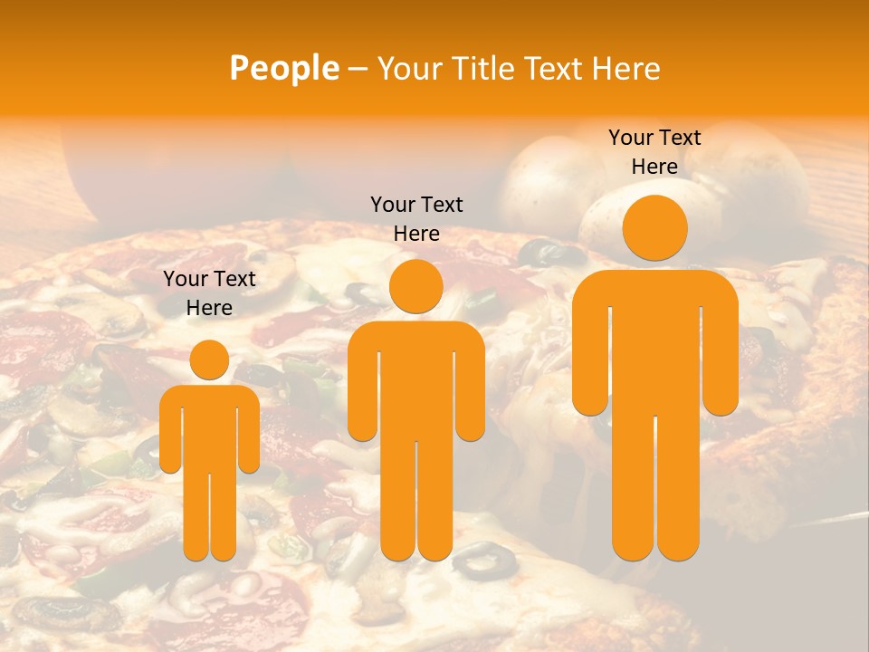 Supreme Pizza In Pan PowerPoint Template