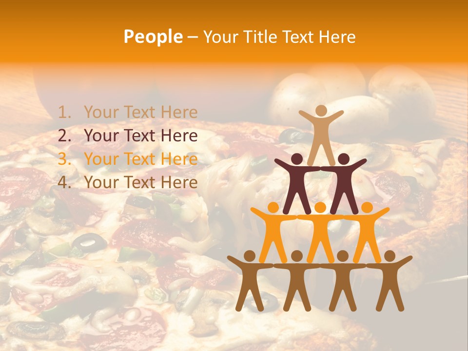 Supreme Pizza In Pan PowerPoint Template