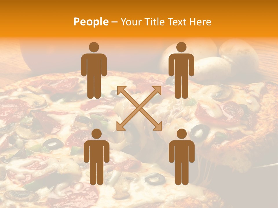 Supreme Pizza In Pan PowerPoint Template