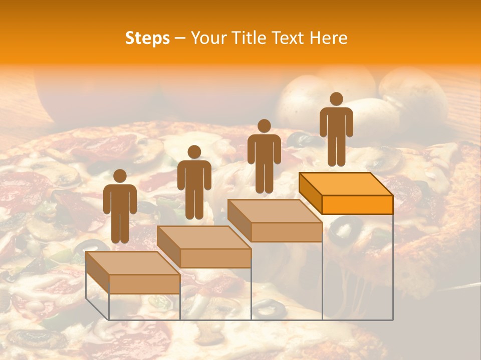 Supreme Pizza In Pan PowerPoint Template