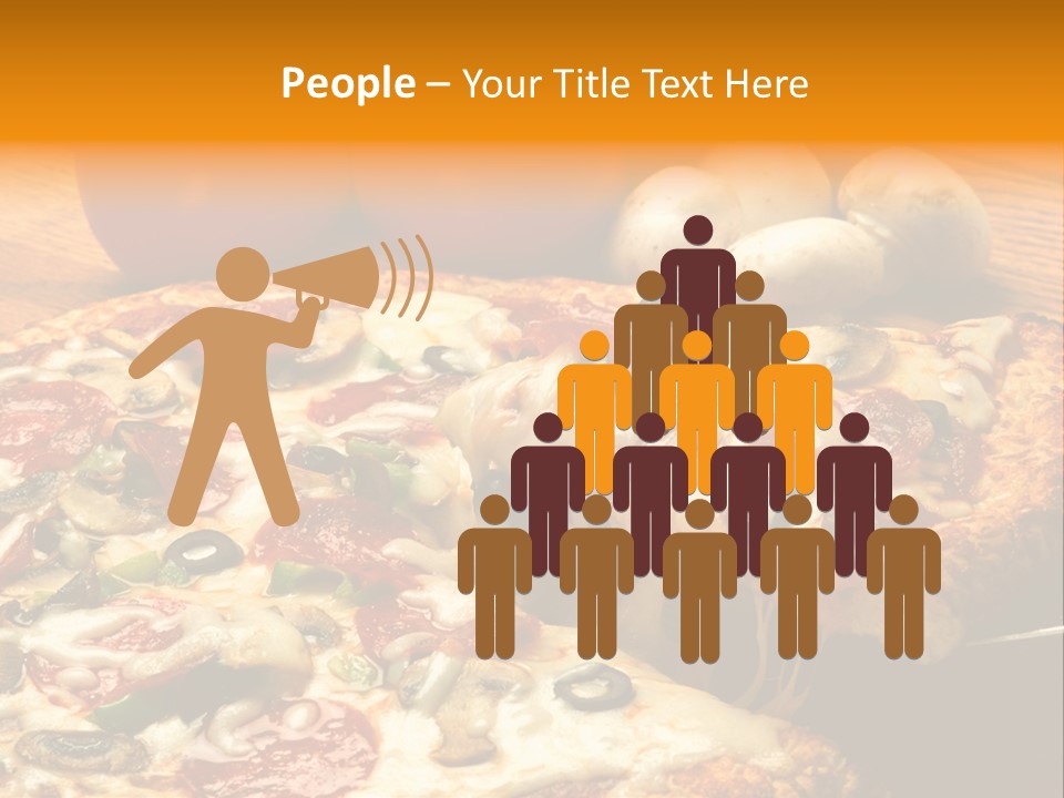 Supreme Pizza In Pan PowerPoint Template