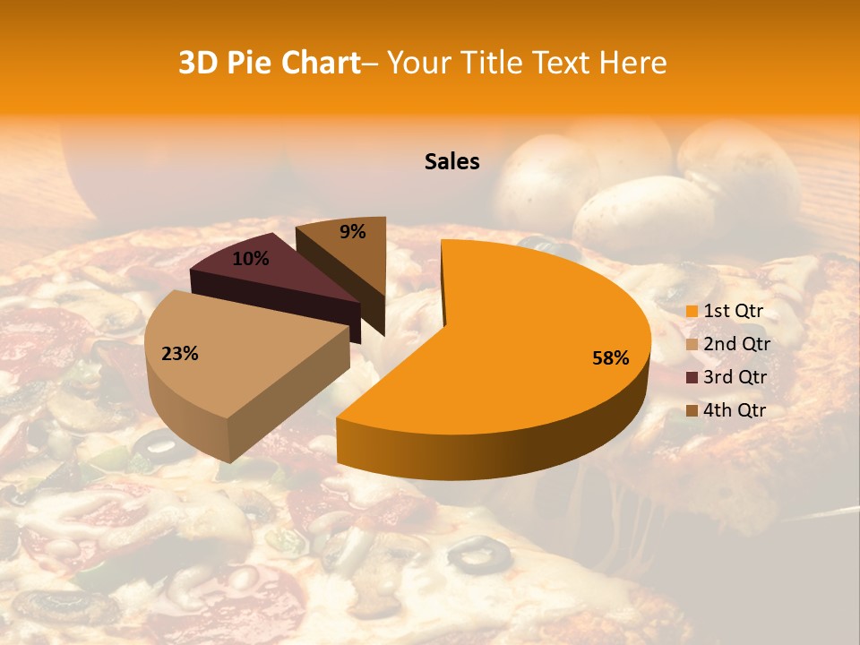Supreme Pizza In Pan PowerPoint Template