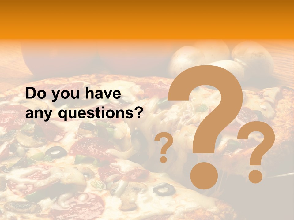 Supreme Pizza In Pan PowerPoint Template