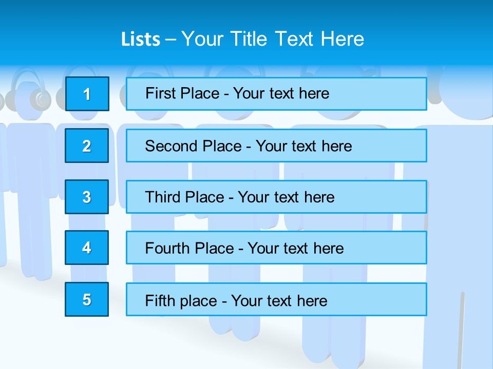 3D Figures Wearing Headphones PowerPoint Template