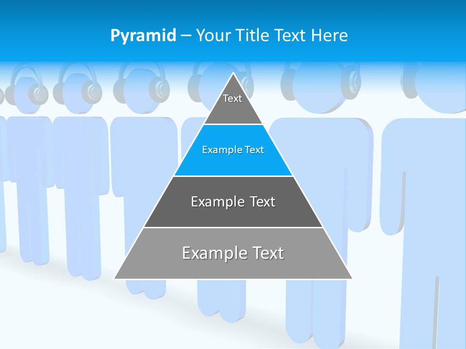 3D Figures Wearing Headphones PowerPoint Template