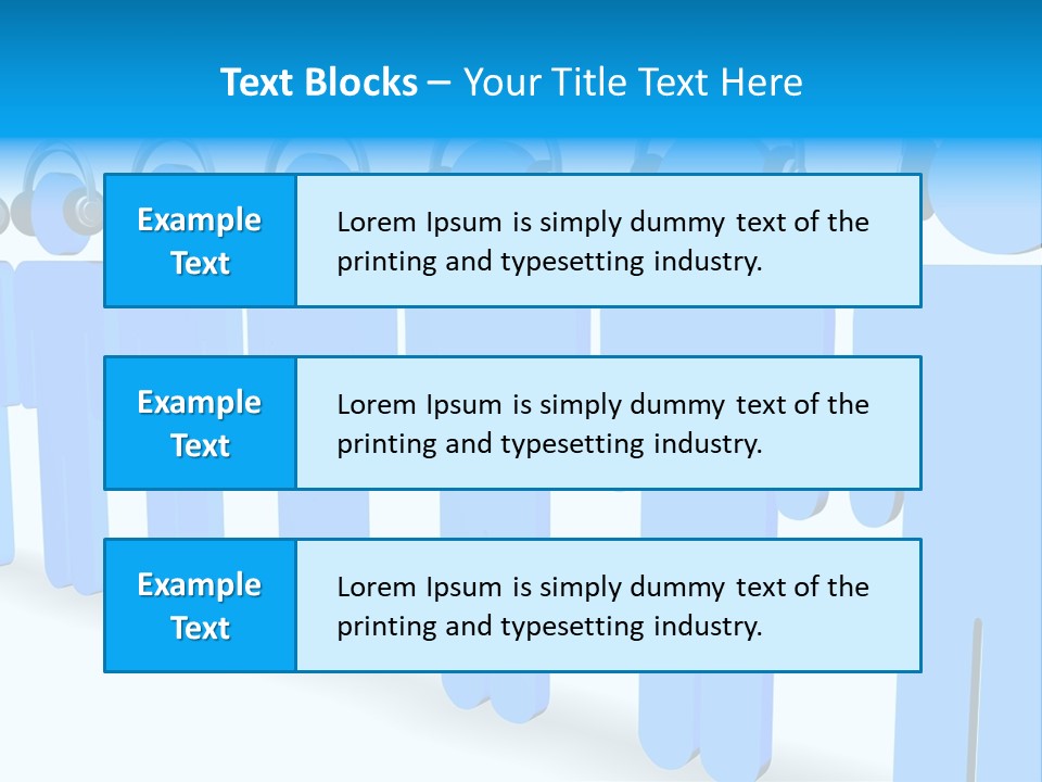 3D Figures Wearing Headphones PowerPoint Template