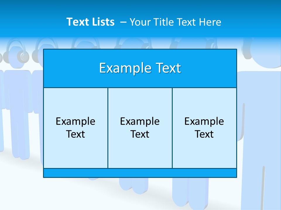 3D Figures Wearing Headphones PowerPoint Template