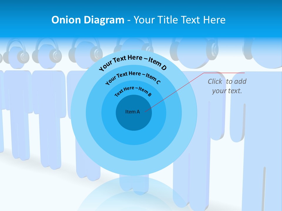 3D Figures Wearing Headphones PowerPoint Template