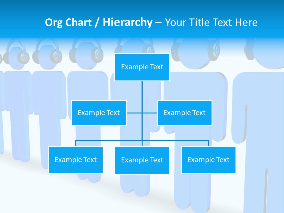 3D Figures Wearing Headphones PowerPoint Template