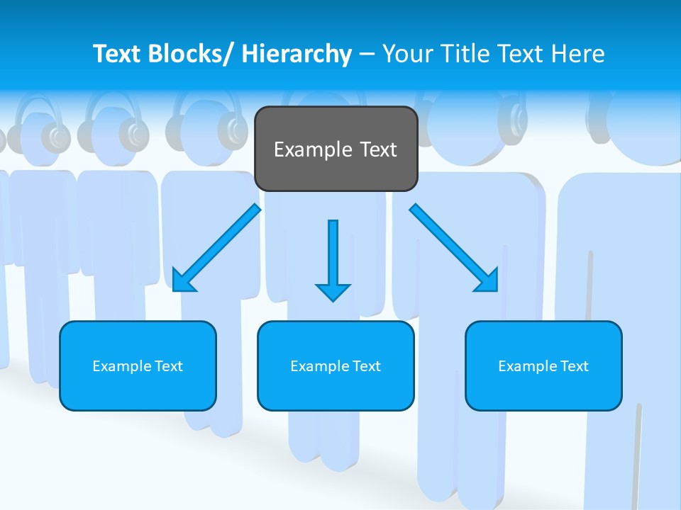 3D Figures Wearing Headphones PowerPoint Template