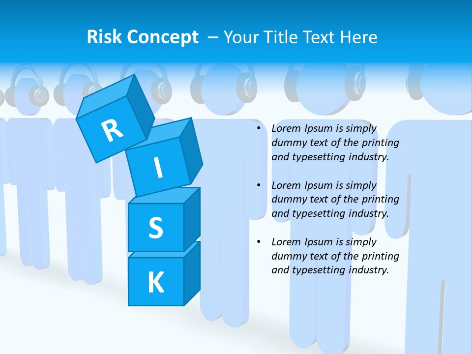 3D Figures Wearing Headphones PowerPoint Template