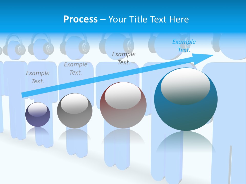 3D Figures Wearing Headphones PowerPoint Template