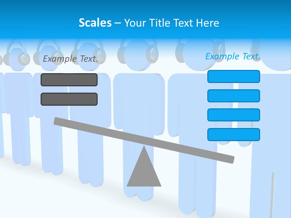 3D Figures Wearing Headphones PowerPoint Template