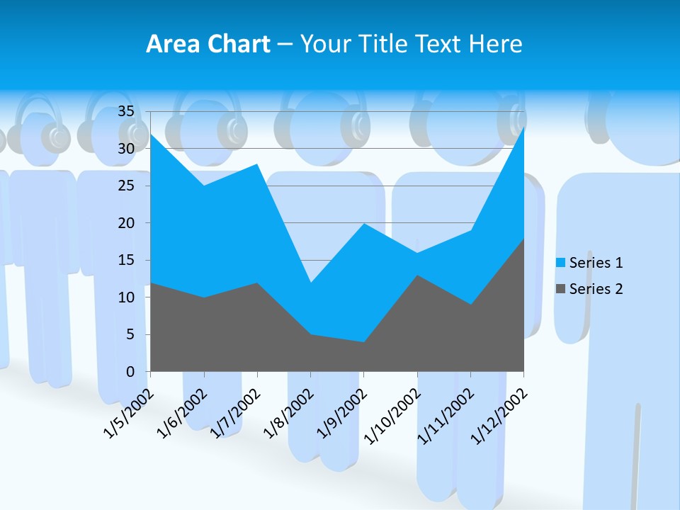 3D Figures Wearing Headphones PowerPoint Template