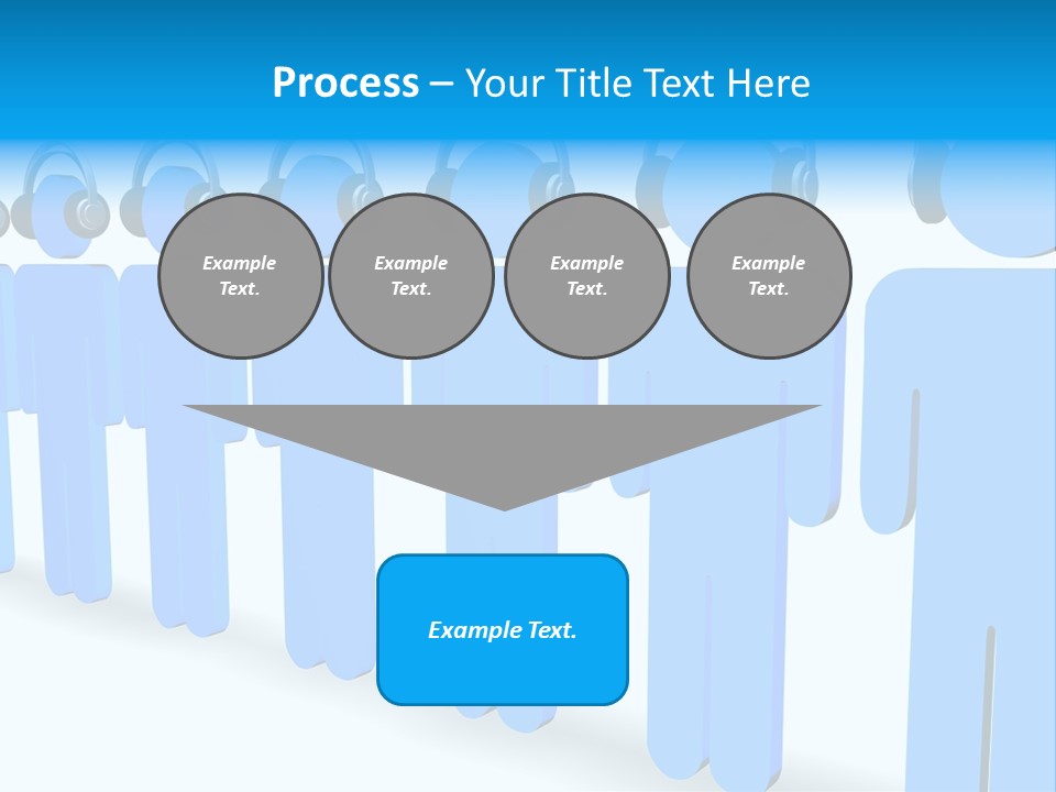 3D Figures Wearing Headphones PowerPoint Template