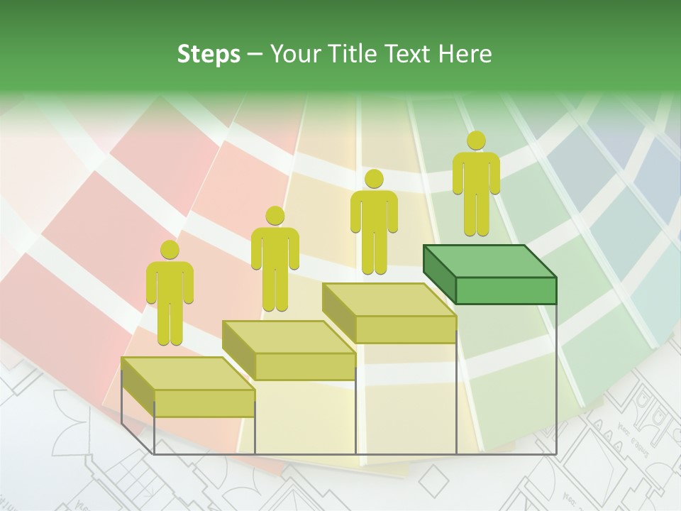 Color Samples For Selection With House Plan On Background PowerPoint Template