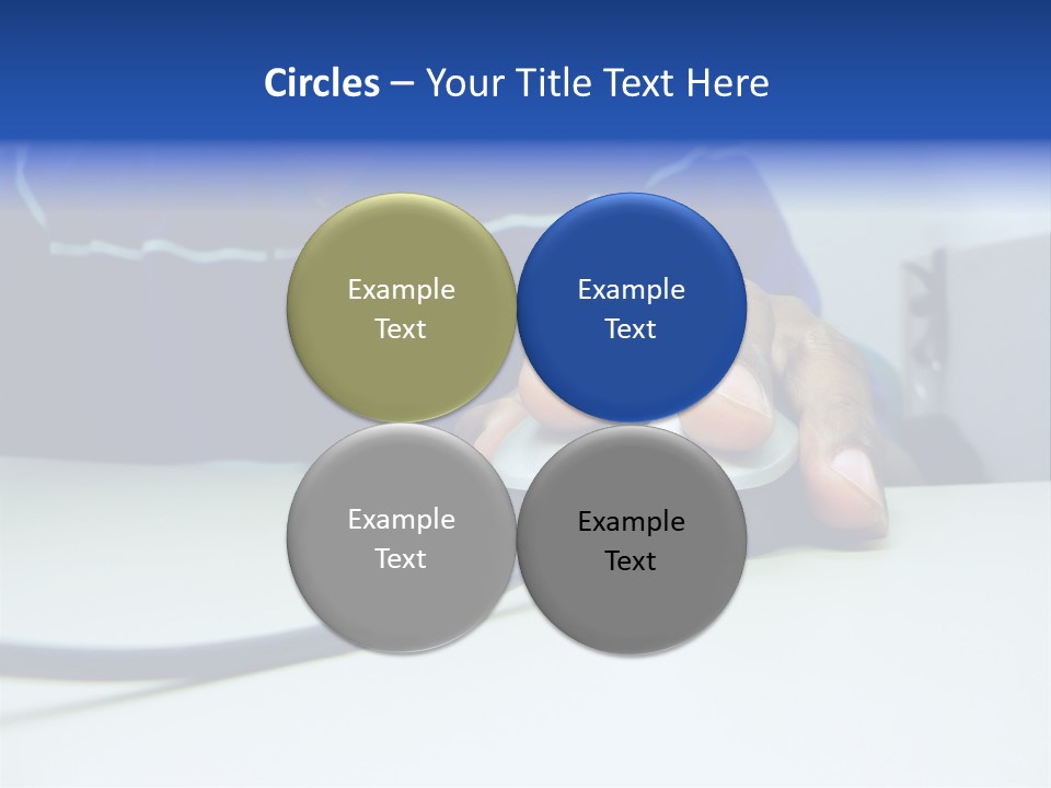 Close Up Photo Of A African American Workers' Hand On A Computer Mouse While Sitting At His Desk PowerPoint Template