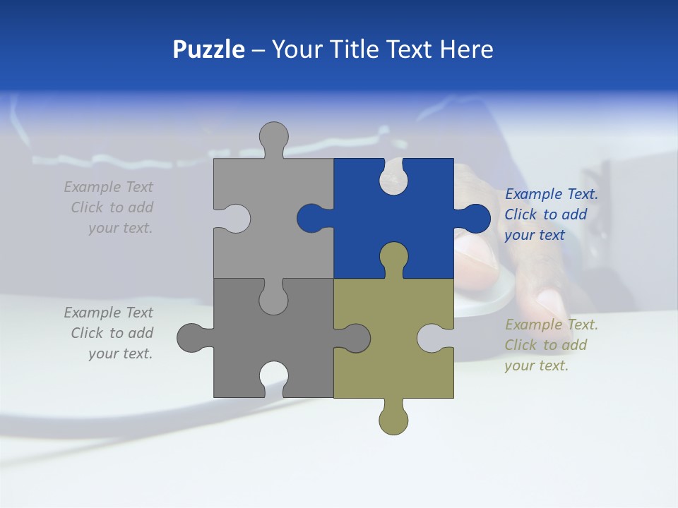 Close Up Photo Of A African American Workers' Hand On A Computer Mouse While Sitting At His Desk PowerPoint Template