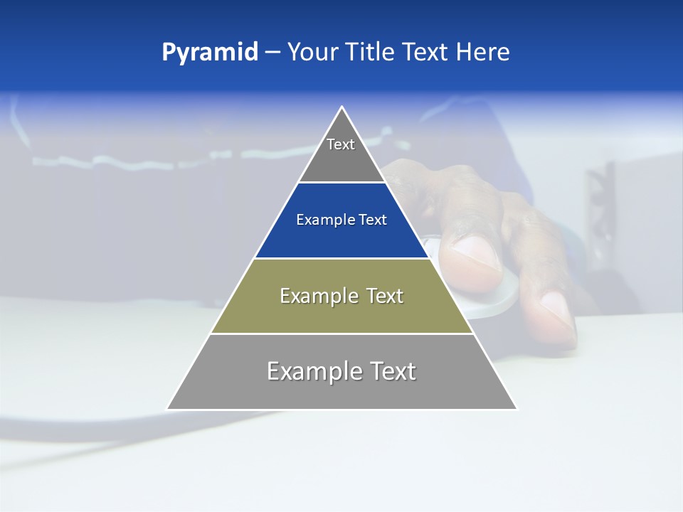 Close Up Photo Of A African American Workers' Hand On A Computer Mouse While Sitting At His Desk PowerPoint Template
