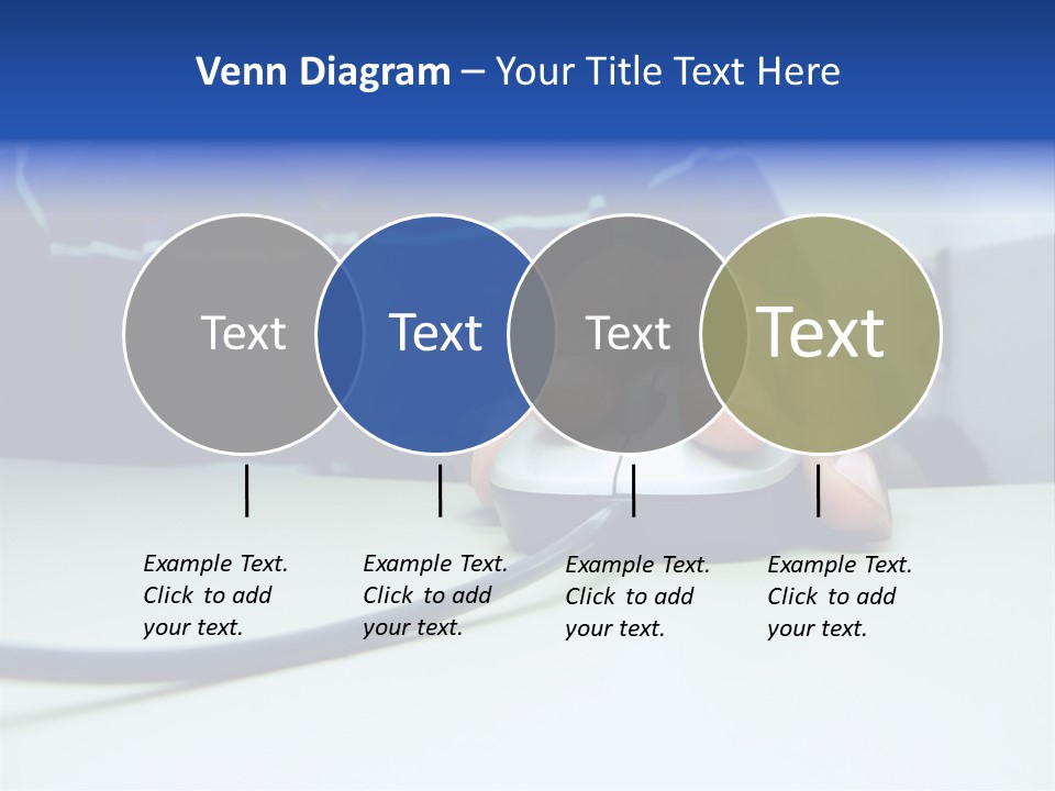 Close Up Photo Of A African American Workers' Hand On A Computer Mouse While Sitting At His Desk PowerPoint Template