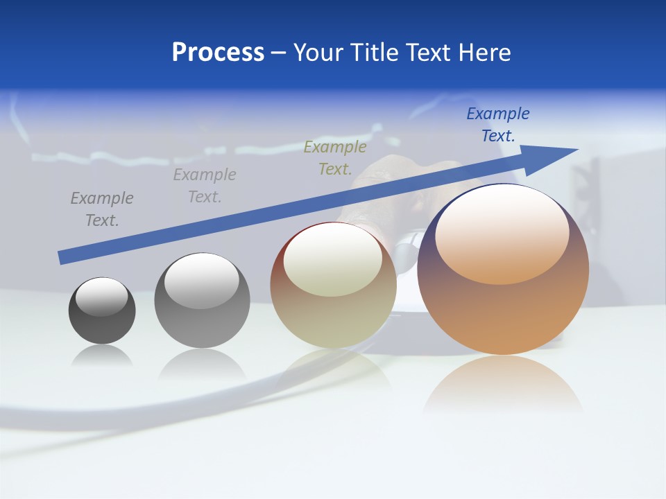 Close Up Photo Of A African American Workers' Hand On A Computer Mouse While Sitting At His Desk PowerPoint Template
