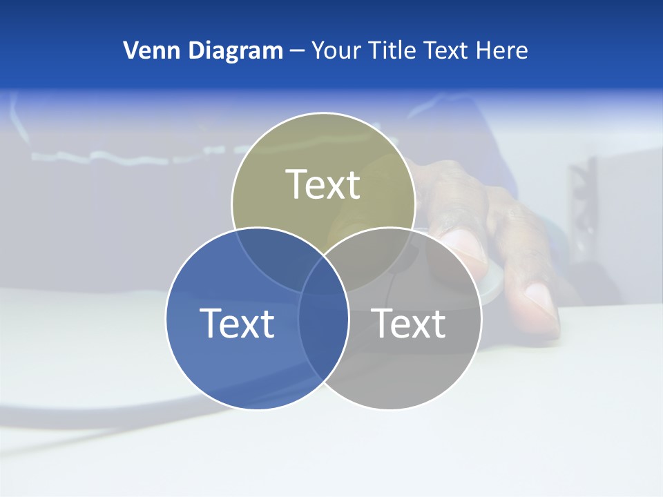 Close Up Photo Of A African American Workers' Hand On A Computer Mouse While Sitting At His Desk PowerPoint Template