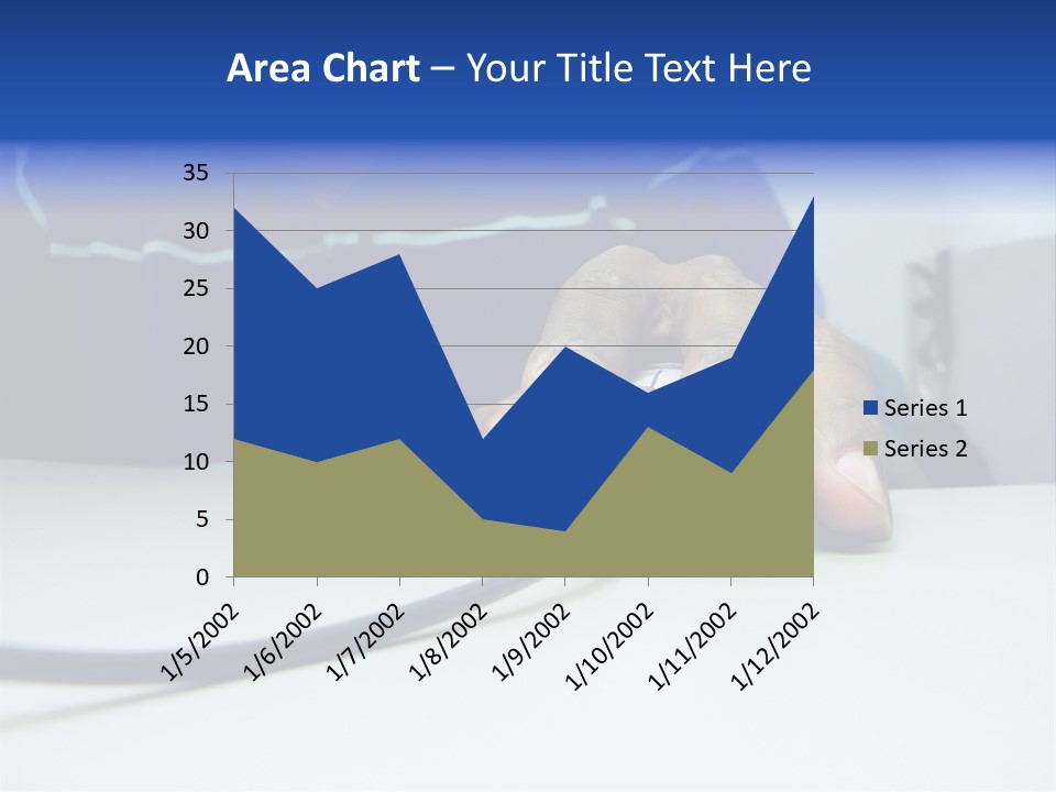 Close Up Photo Of A African American Workers' Hand On A Computer Mouse While Sitting At His Desk PowerPoint Template