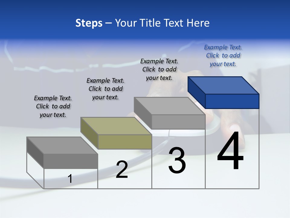 Close Up Photo Of A African American Workers' Hand On A Computer Mouse While Sitting At His Desk PowerPoint Template