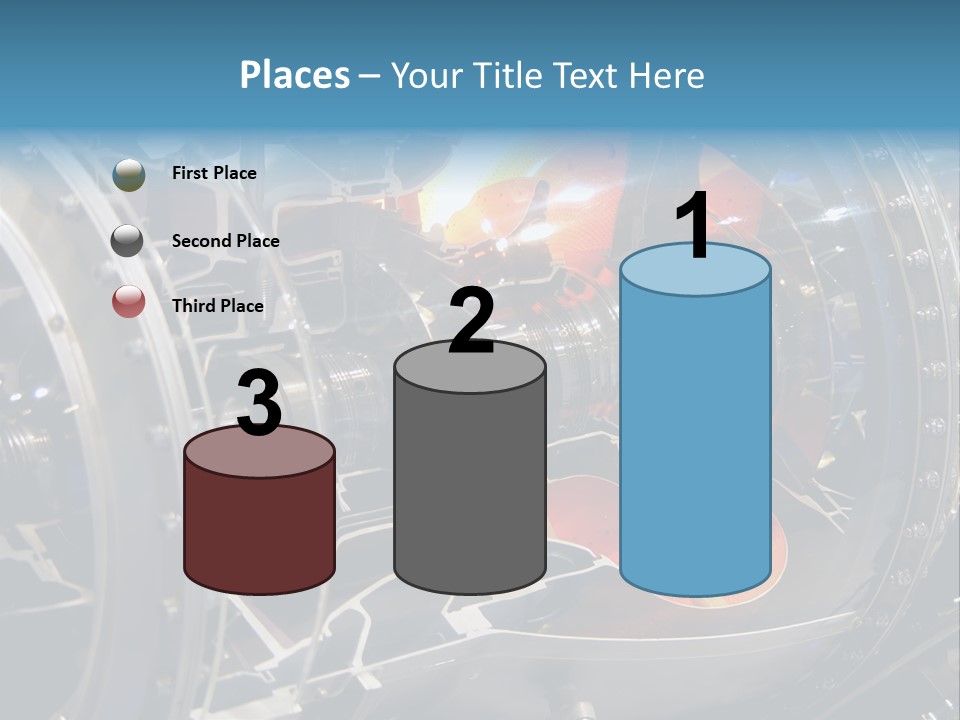 A Aircraft Jet Engine Detail PowerPoint Template