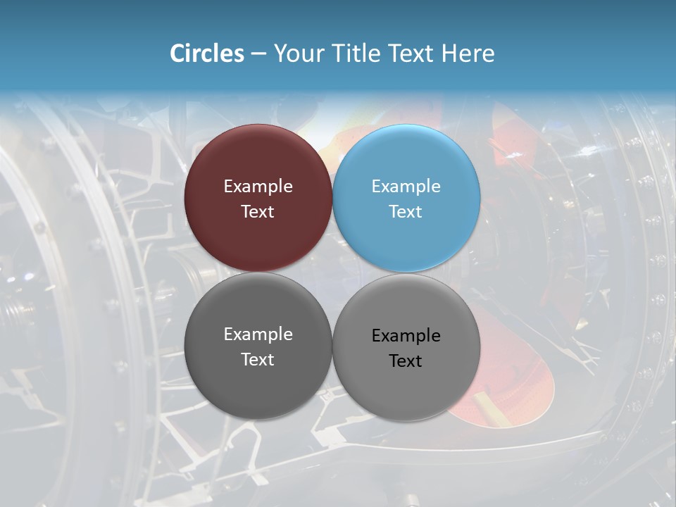 A Aircraft Jet Engine Detail PowerPoint Template